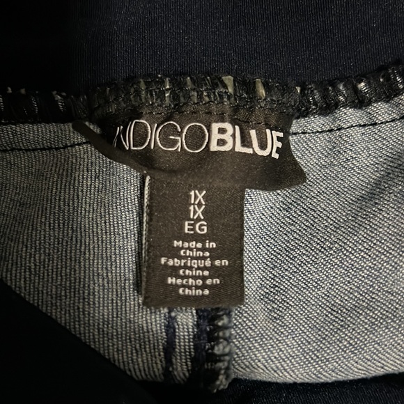 NWT Indigo Blue Denim Skinny Moulant Maternity Jeans Size 1X Plus - Picture 11 of 15
